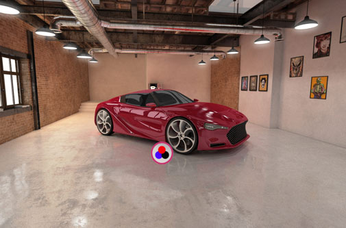 Virtueller Stereoskopischer VR Messestand Rundgang in 360 Grad ICS